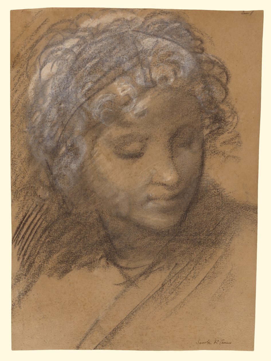 Cabeza de figura femenina (anverso); Desnudo femenino (reverso) de Giulio Cesare Procaccini