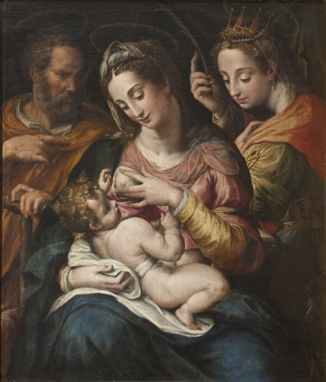 La Sagrada Familia con Santa Catalina de Giulio Cesare Procaccini
