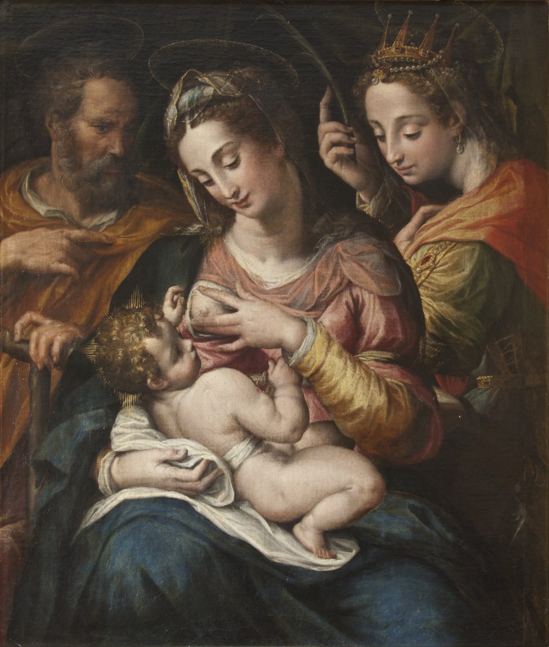 La Sagrada Familia con Santa Catalina, c.1600 de Giulio Cesare Procaccini