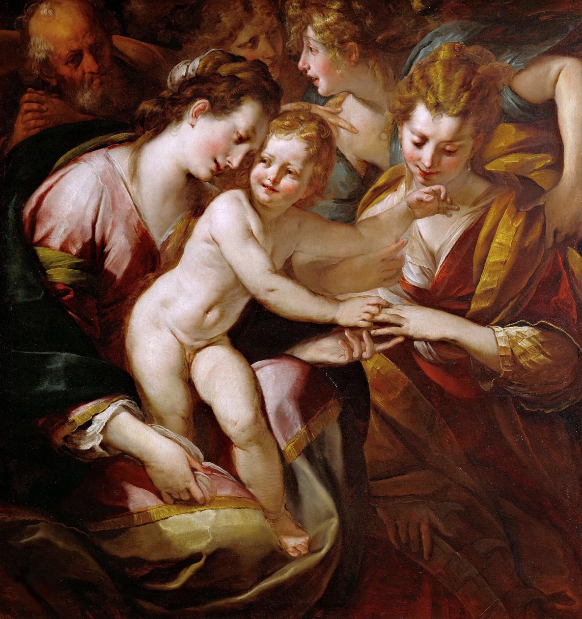 El matrimonio místico de Santa Catalina, c. 1616-1618 de Giulio Cesare Procaccini