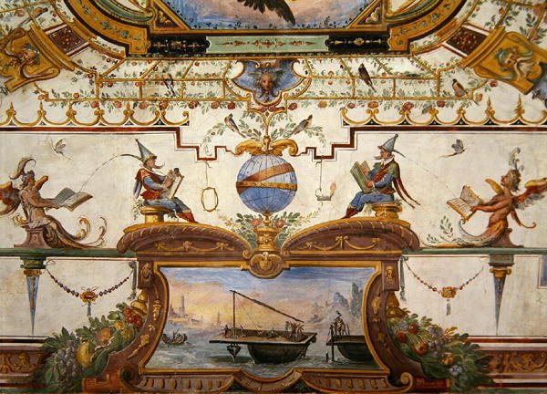 Panel del techo del Stanzino delle Matematiche de Giulio Parigi
