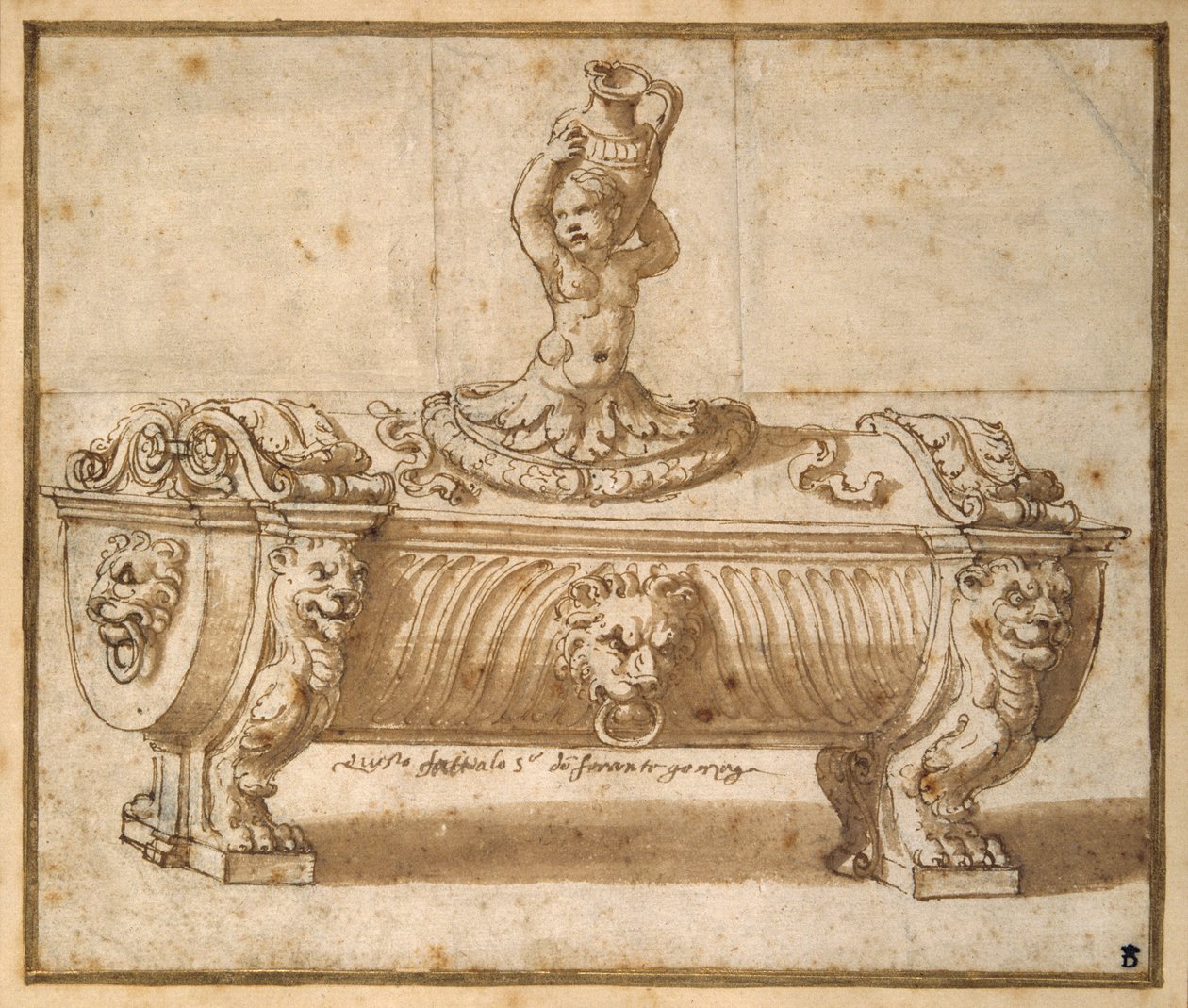 Diseño para una caja de dulces de Giulio Romano