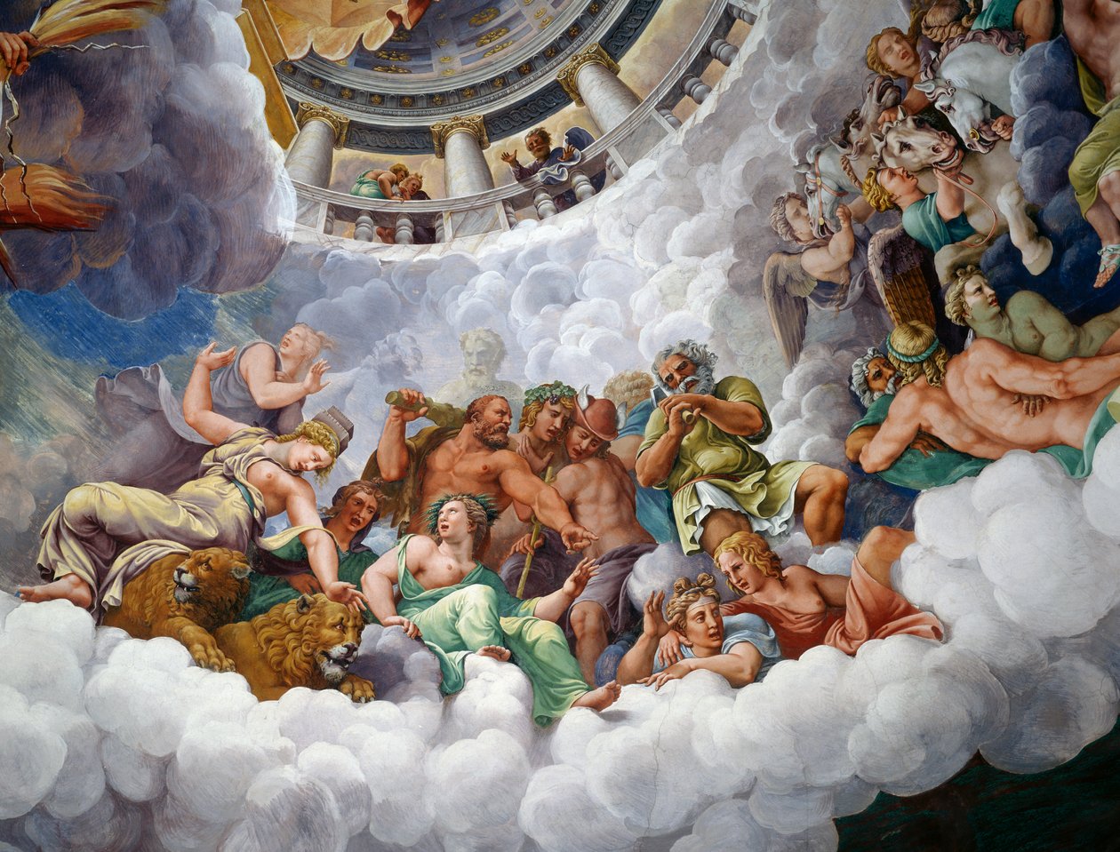 Dioses del Olimpo de Giulio Romano