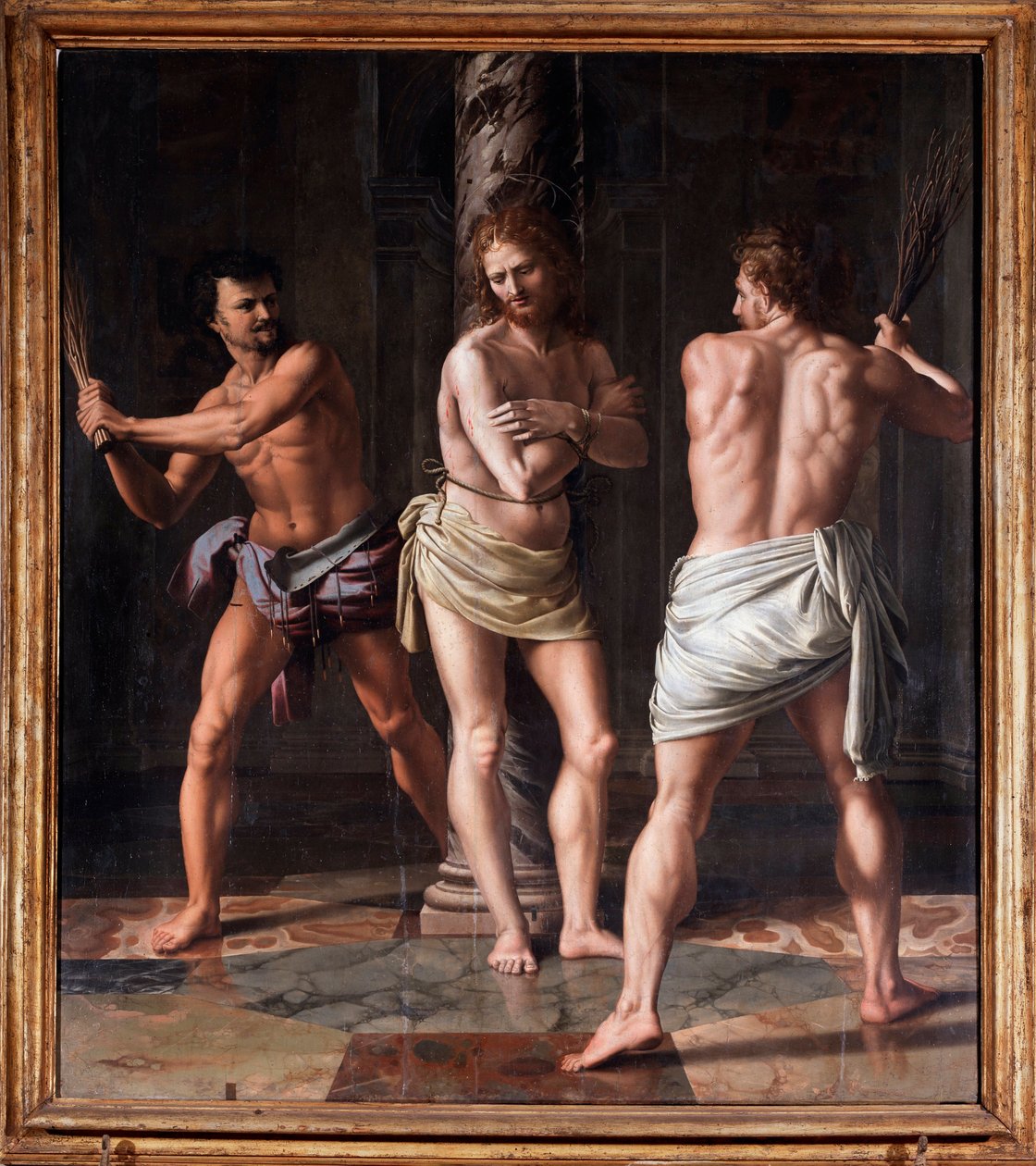 La flagelación de Cristo de Giulio Romano
