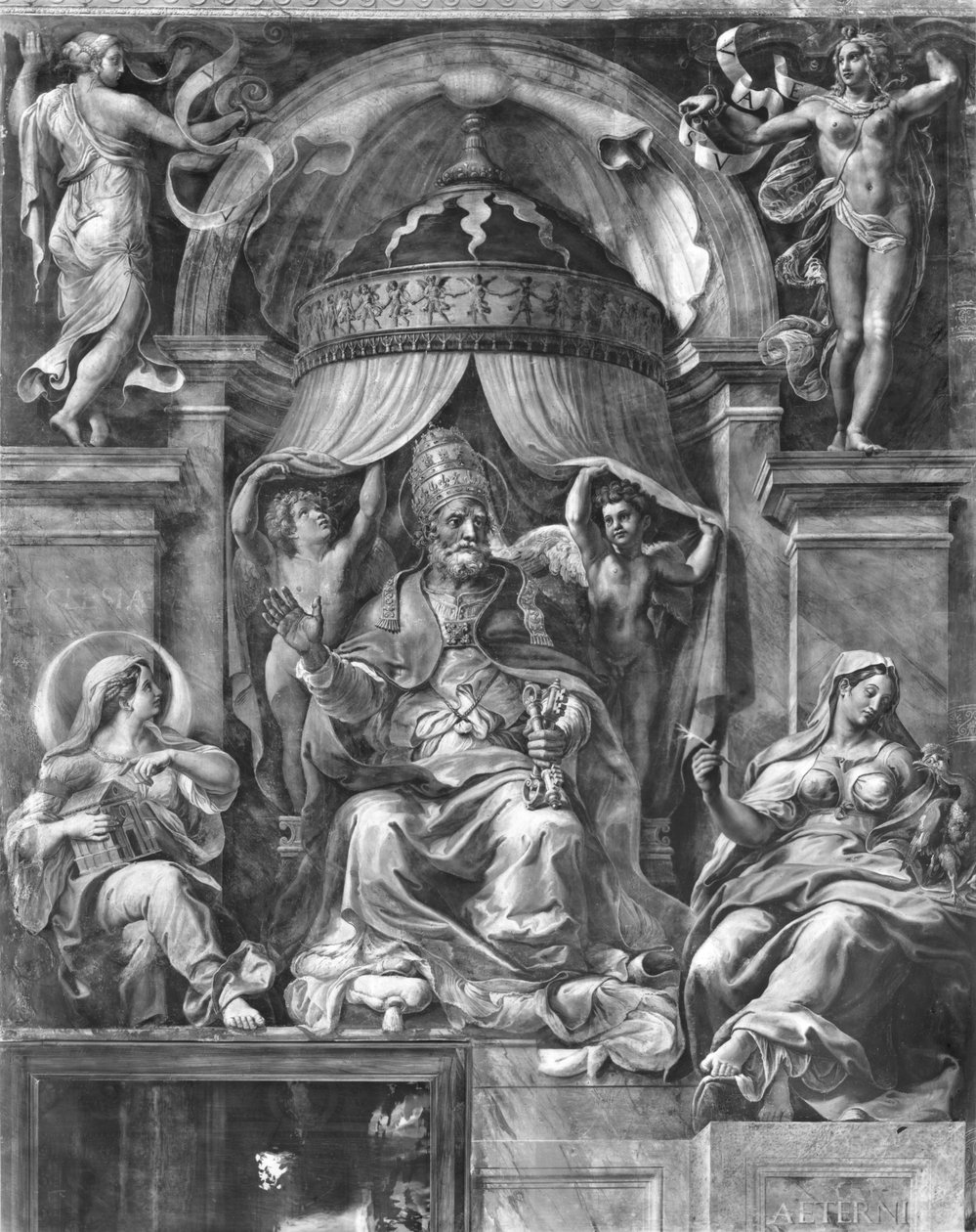 San Pedro entre Iglesia y Eternidad, Estancias de Rafael de Giulio Romano