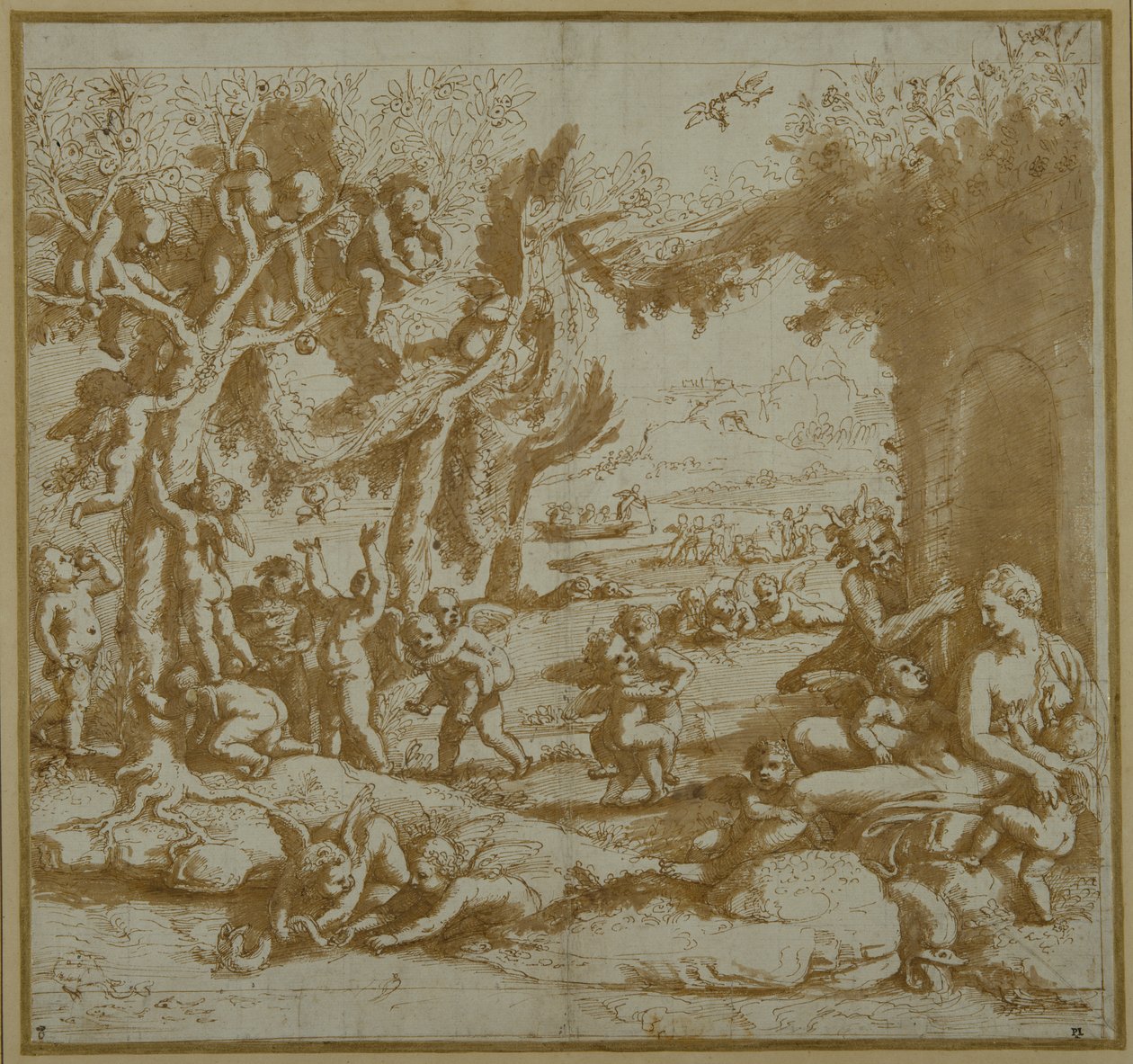 Venus con las Erotes de Filóstrato de Giulio Romano