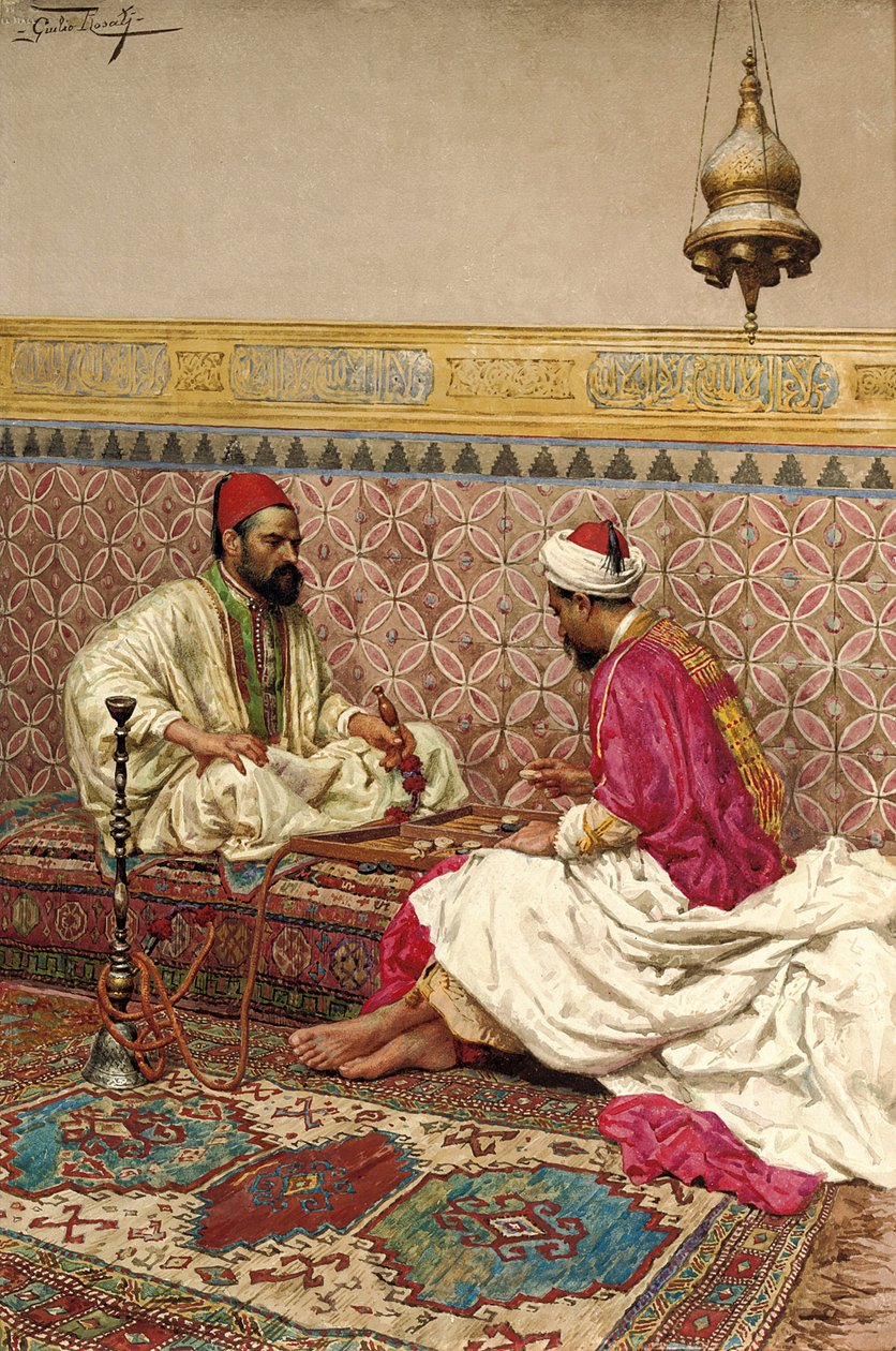 Los jugadores de backgammon de Giulio Rosati