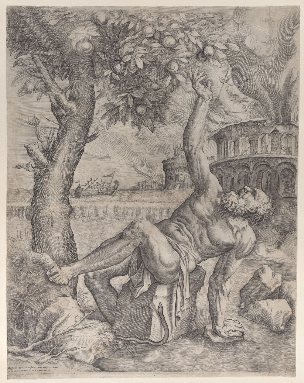 Tántalo, ca. 1557-70 de Giulio Sanuto