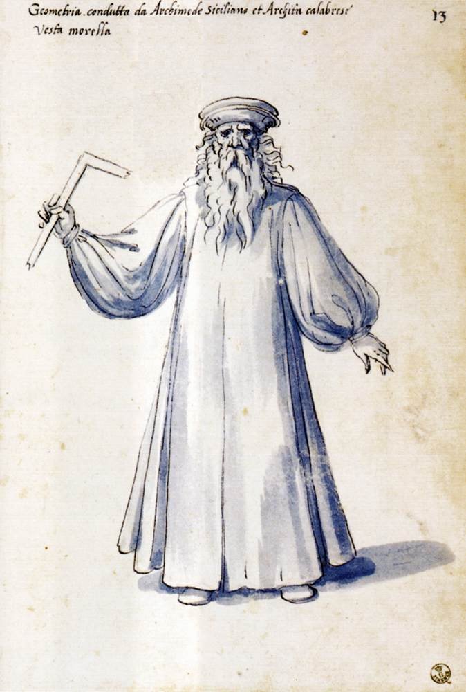 Vestuario de la figura alegórica Geometría de Giuseppe Arcimboldo