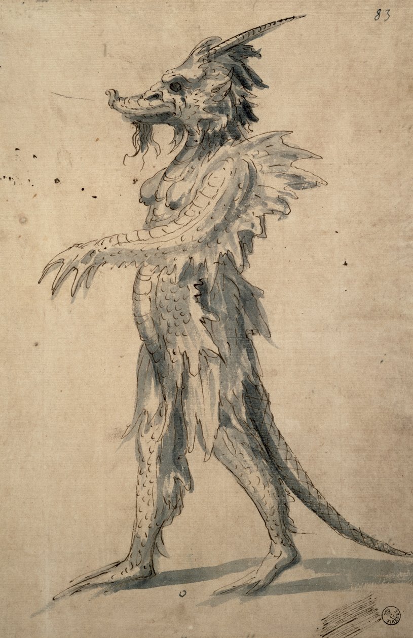Diseño para un dragón de Giuseppe Arcimboldo