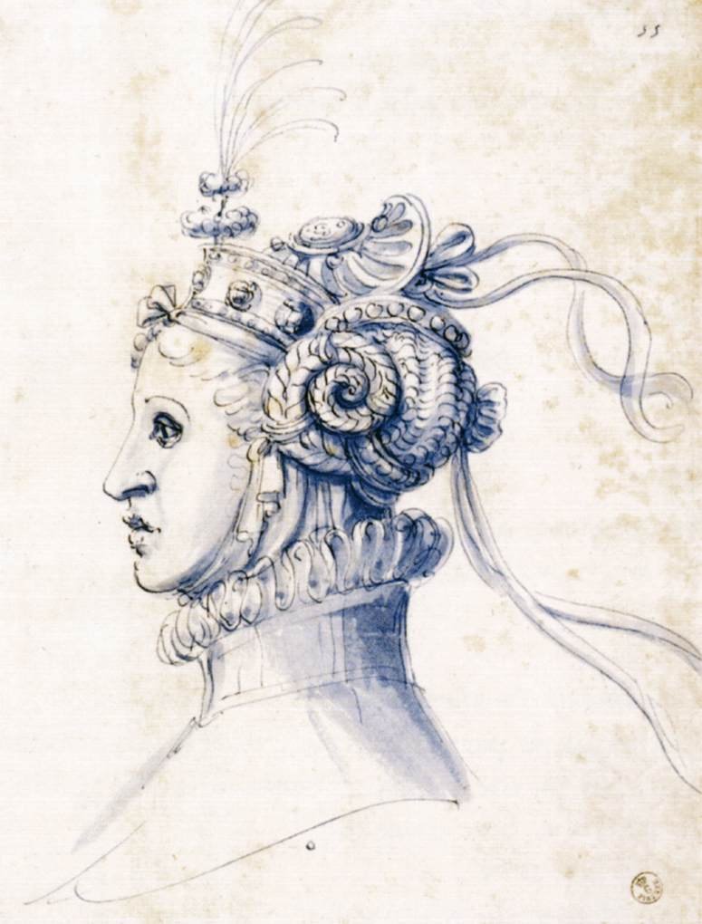 Boceto para una máscara de Giuseppe Arcimboldo