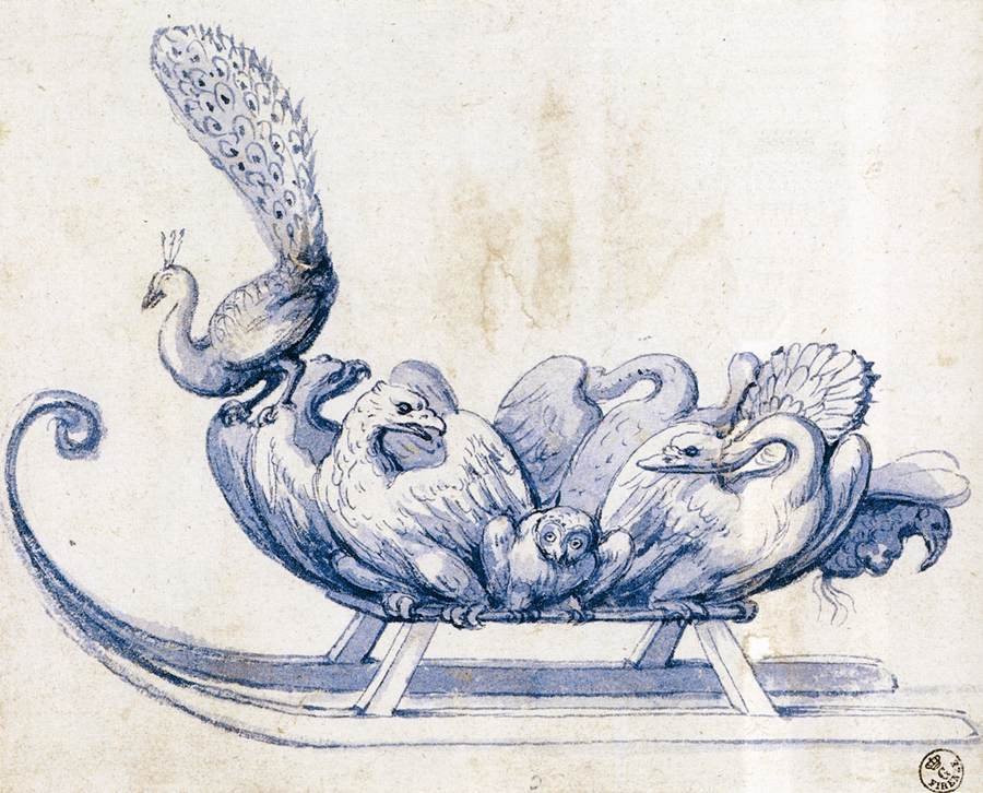 Boceto para un trineo de Giuseppe Arcimboldo