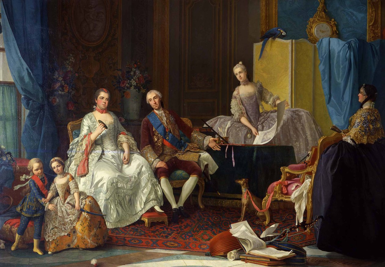 La familia de Felipe de Parma de Giuseppe Baldrighi