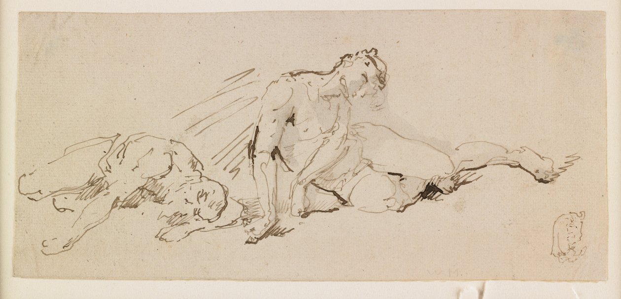 Dos figuras masculinas (Estudio para la Resurrección) de Giuseppe Bernardino Bison