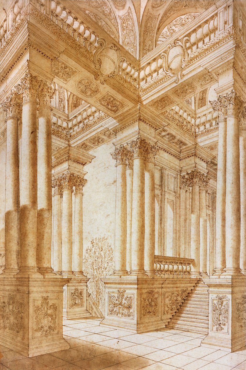 Estudio arquitectónico de Giuseppe Bibiena
