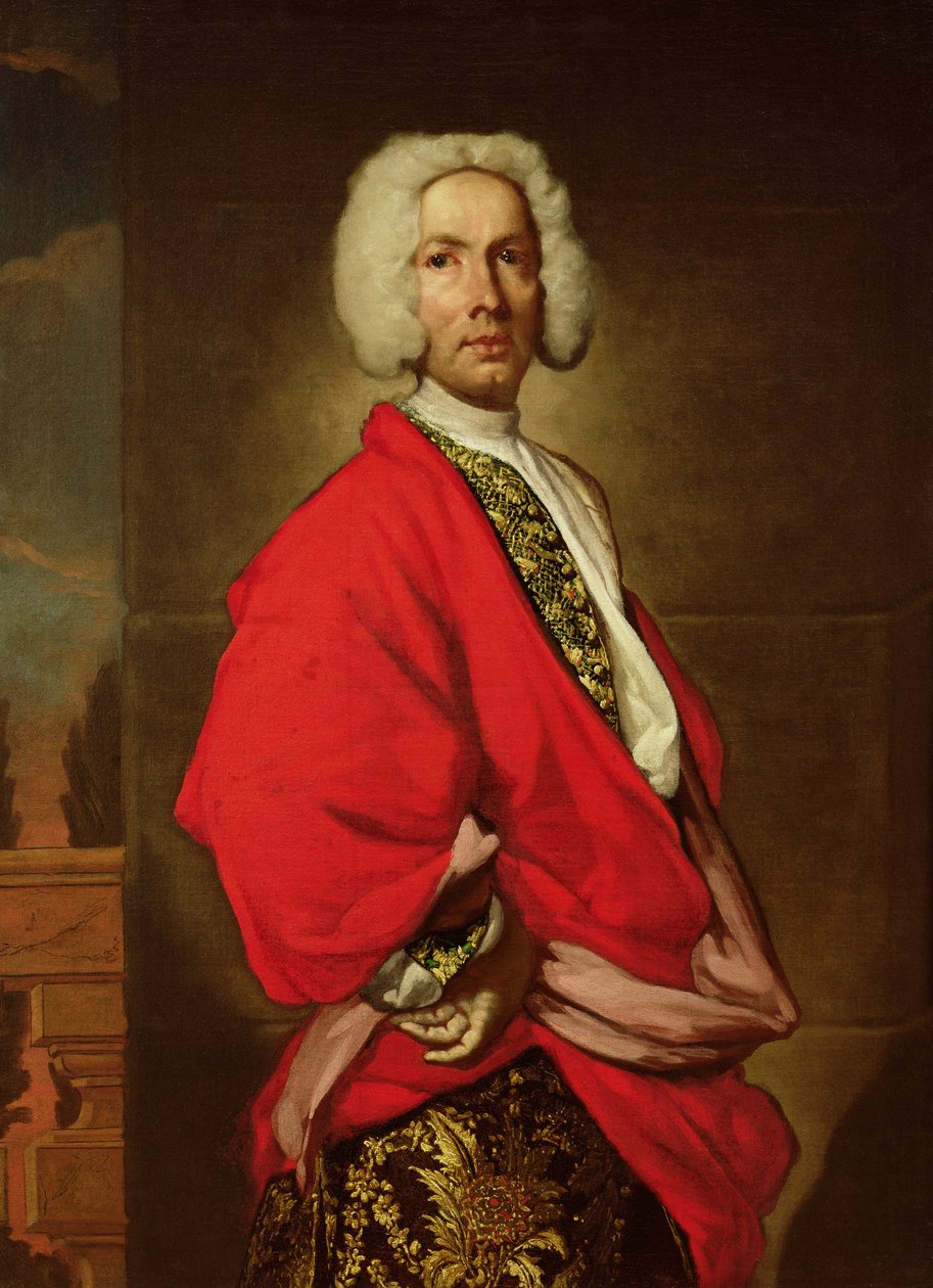 Retrato de un hombre, anteriormente identificado como el Conde Galeatius Secco Suardo, c.1710-20 de Giuseppe Ghislandi