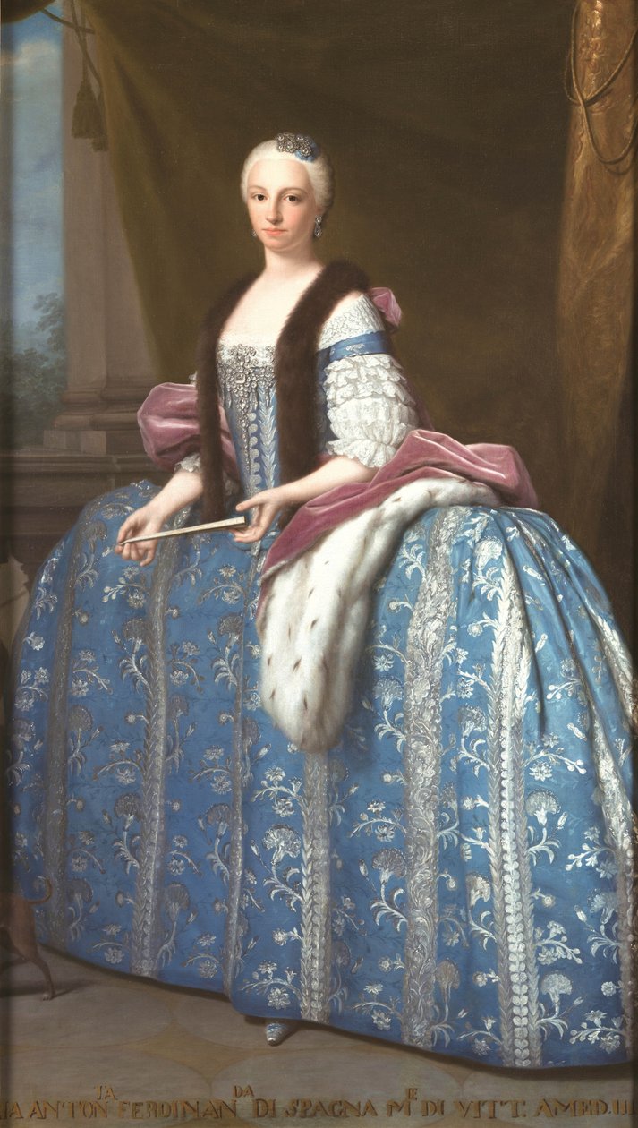 Retrato de María Antonia Ferdinanda de España, Reina de Cerdeña, esposa de Víctor Amadeo III de Giuseppe o Nicola Duprà