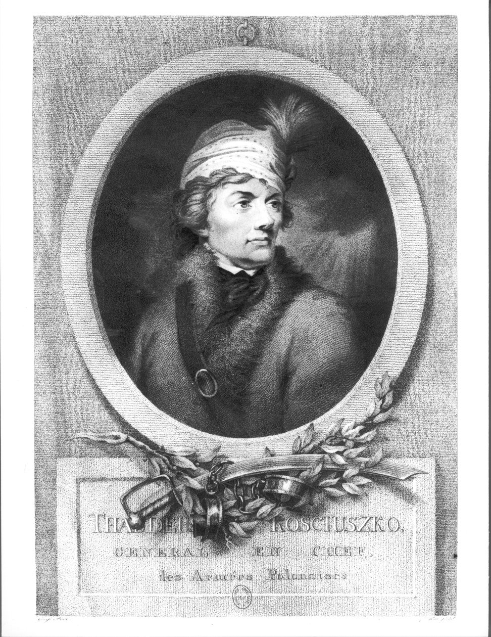 Tadeusz Kosciuszko (1746-1817), grabado por Christiaan Josi, publicado 1794-98 de Giuseppe or Josef Grassi
