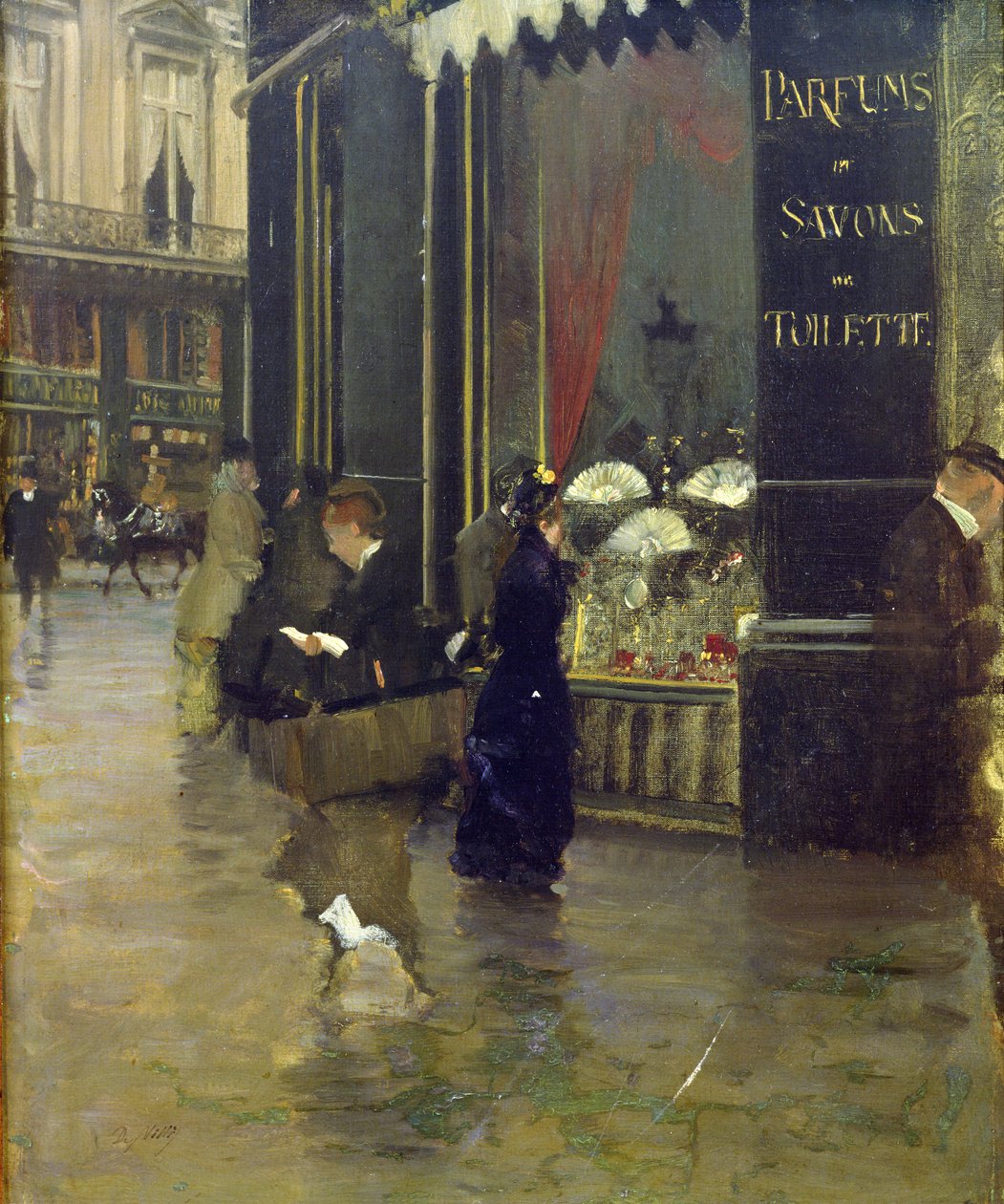 La Perfumería Viollet, Boulevard des Capucines de Giuseppe de Nittis