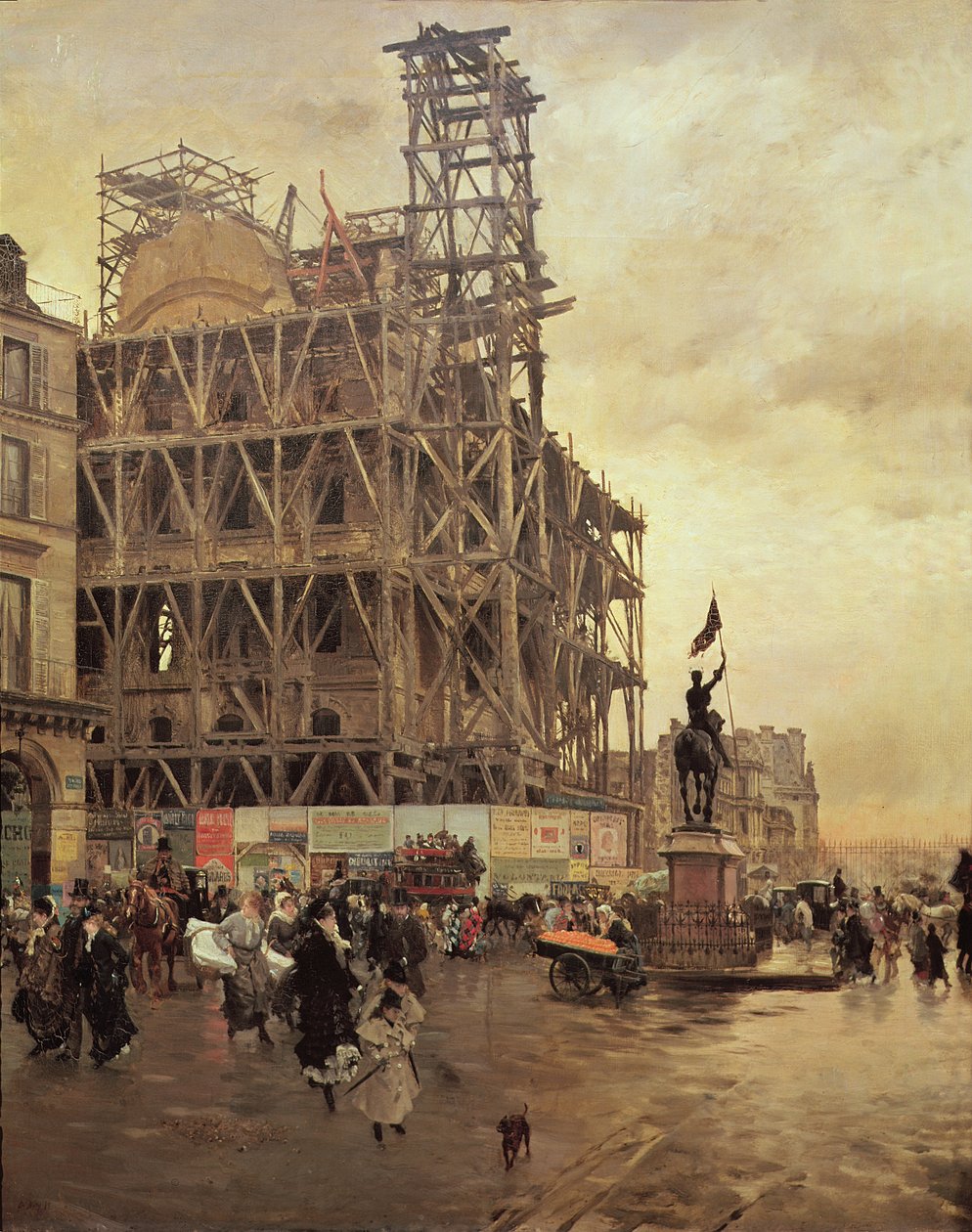 La Plaza de las Pirámides, París, 1875 de Giuseppe de Nittis