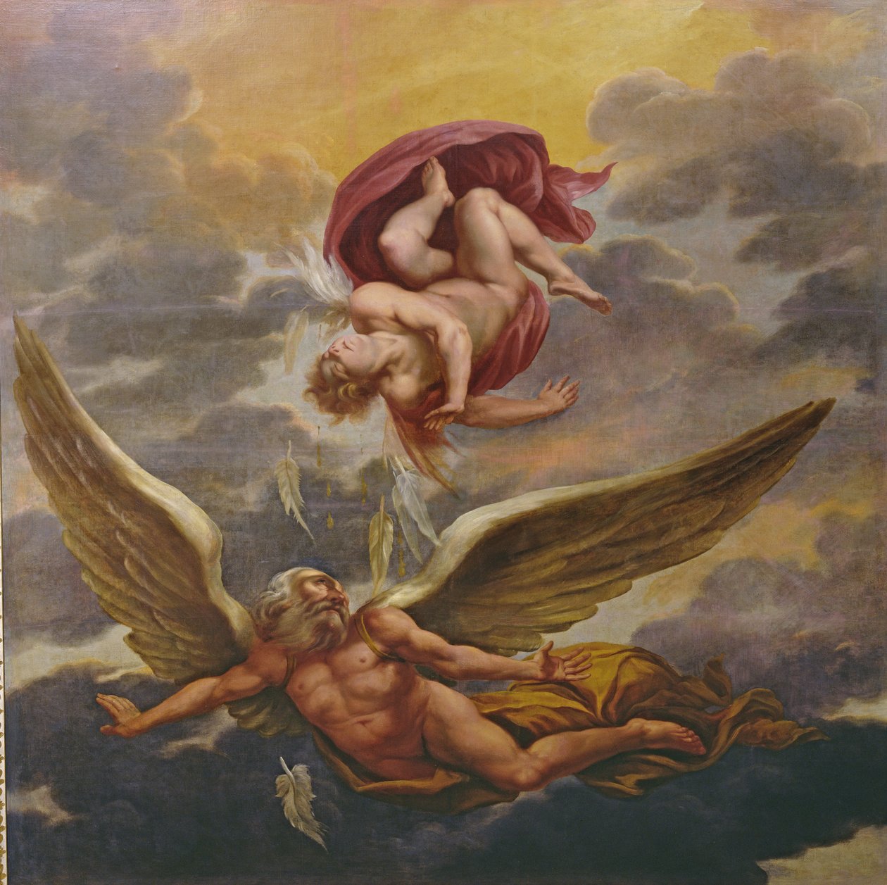 Dédalo e Ícaro (pintura del techo) de Giuseppe Cesari