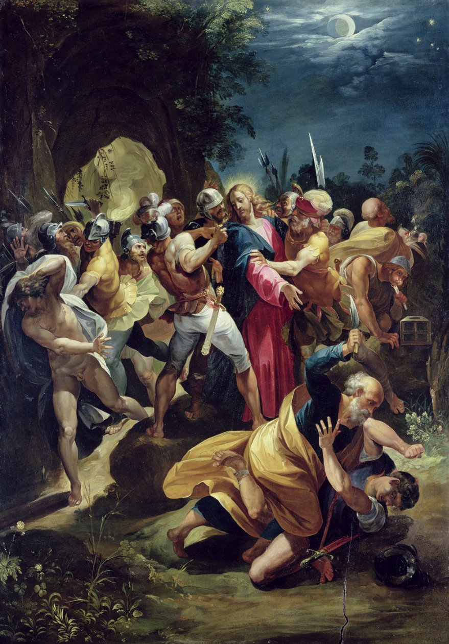 El Prendimiento de Cristo, c. 1590 (óleo sobre tabla) de Giuseppe Cesari