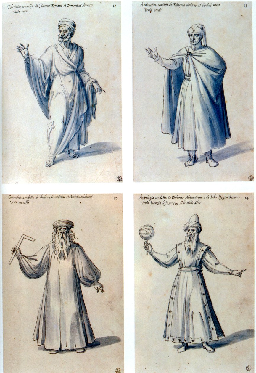 Diseño de vestuario para figuras clásicas, siglo XVI de Giuseppe Arcimboldi