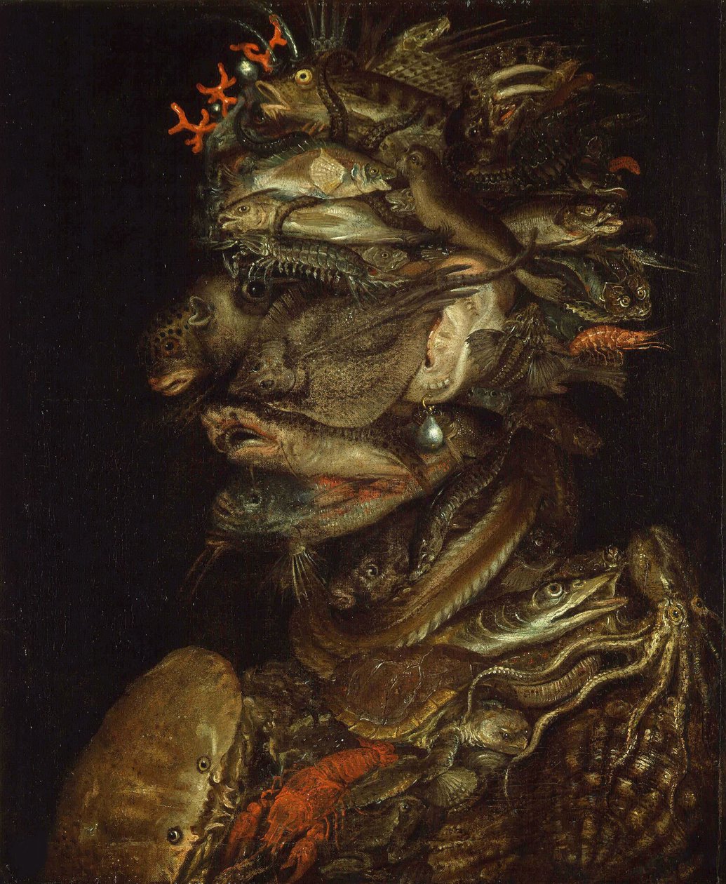 Alegoría del agua de Giuseppe Arcimboldo Circle of .