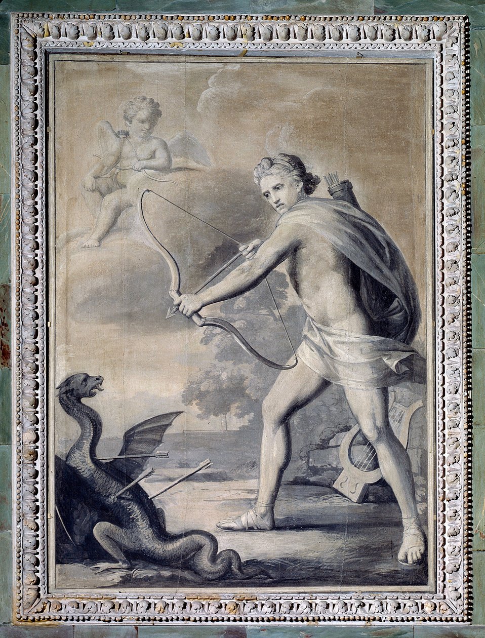 Apolo matando a la serpiente Pitón de Giuseppe Bacigalupo