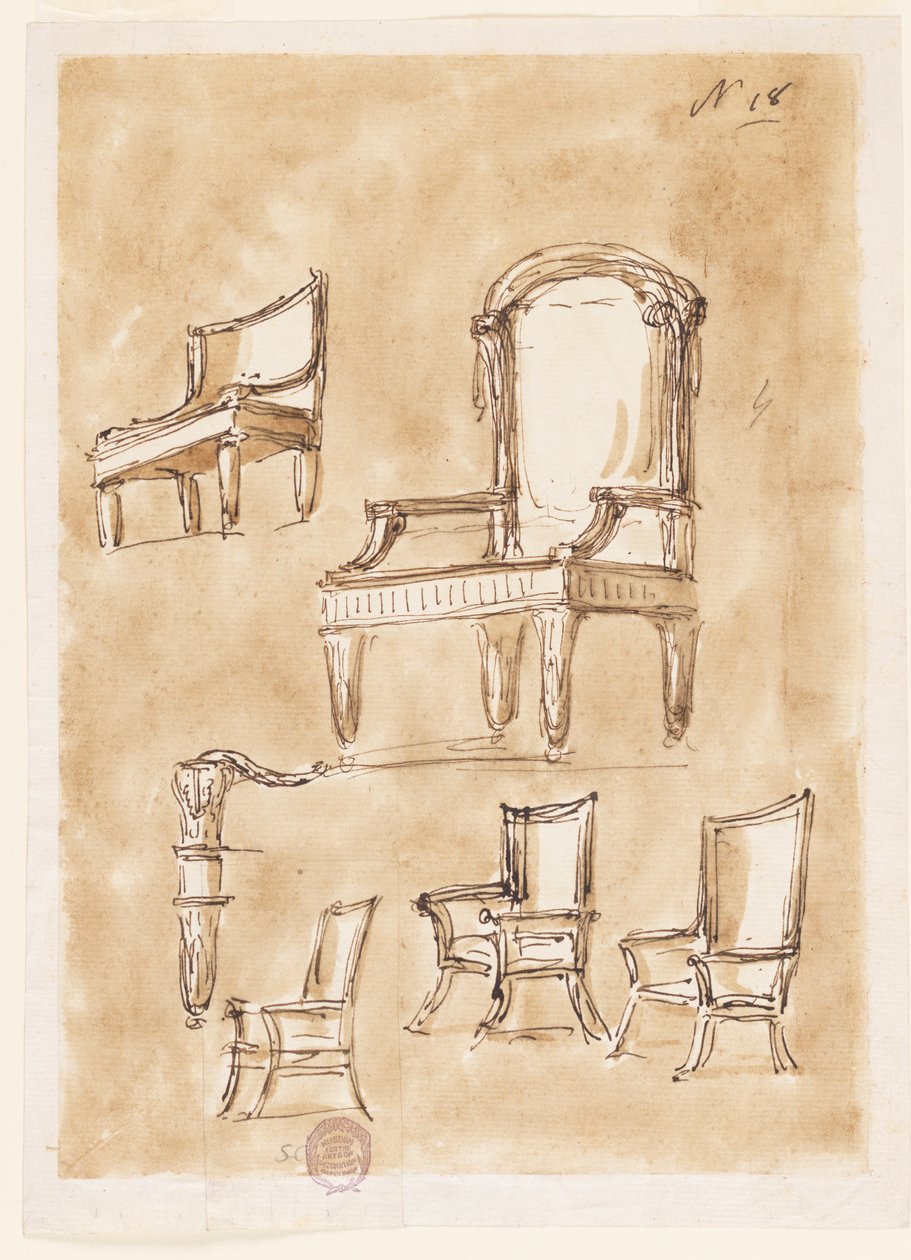 Diseños para sillas de Giuseppe Barberi