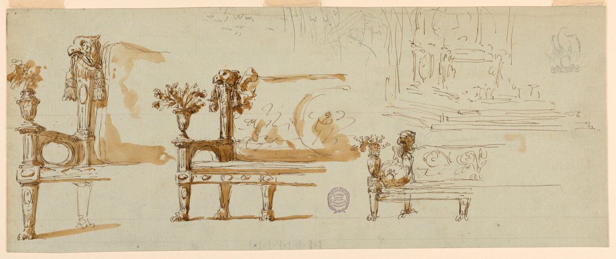 Diseños para un banco de Giuseppe Barberi