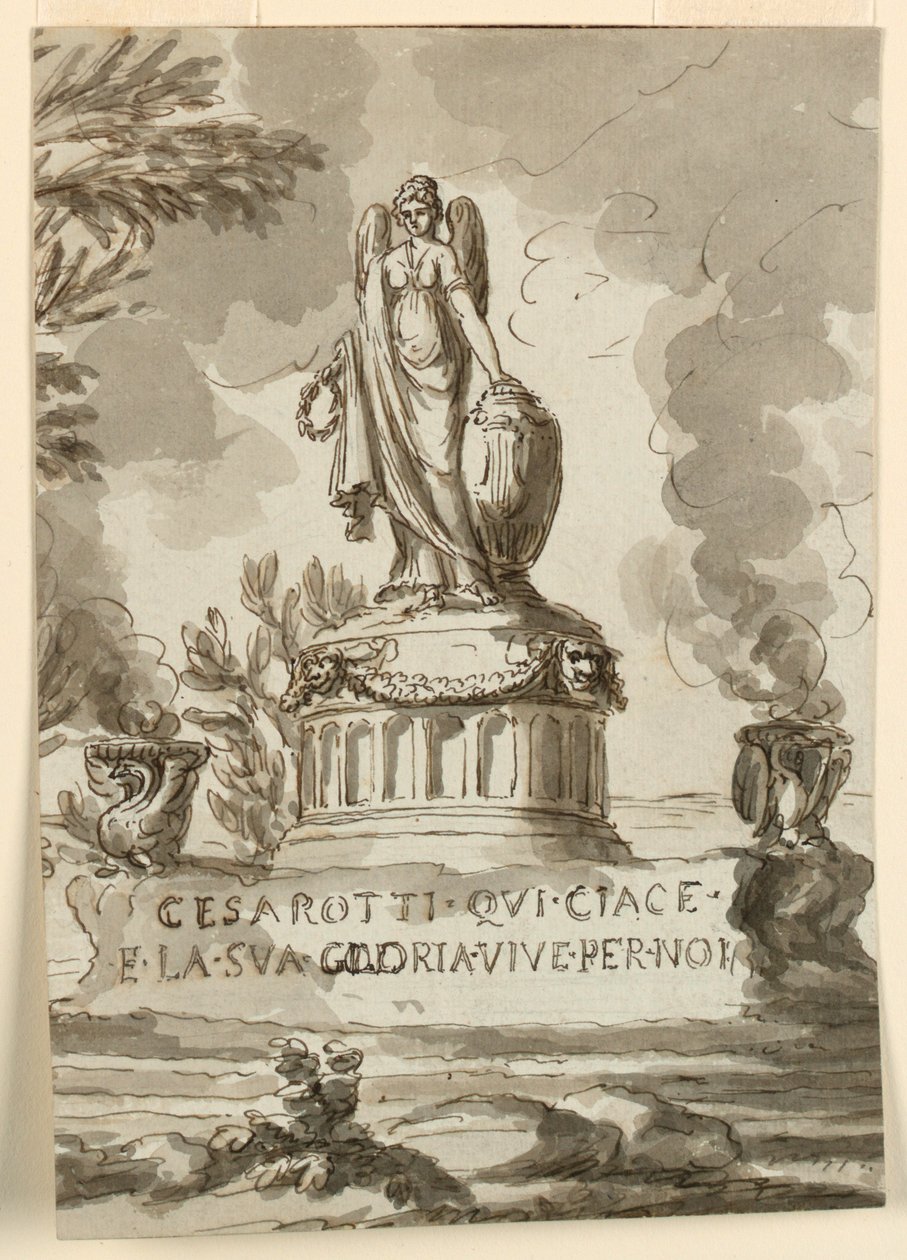 Monumento sepulcral para Melchiore Cesarotti, profesor en Padua de Giuseppe Barberi