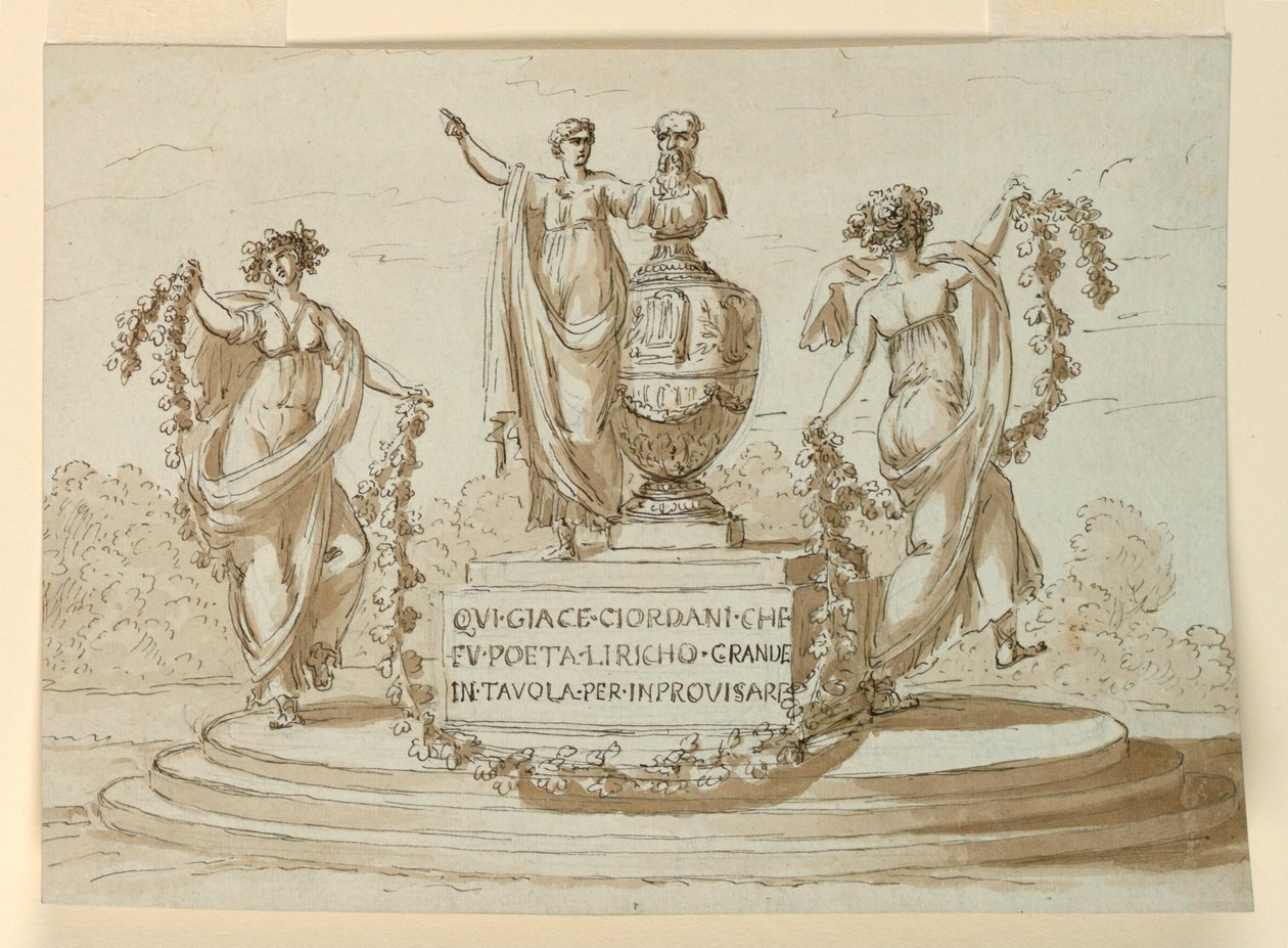 Monumento Sepulcral para el Poeta Pietro Giodani de Giuseppe Barberi