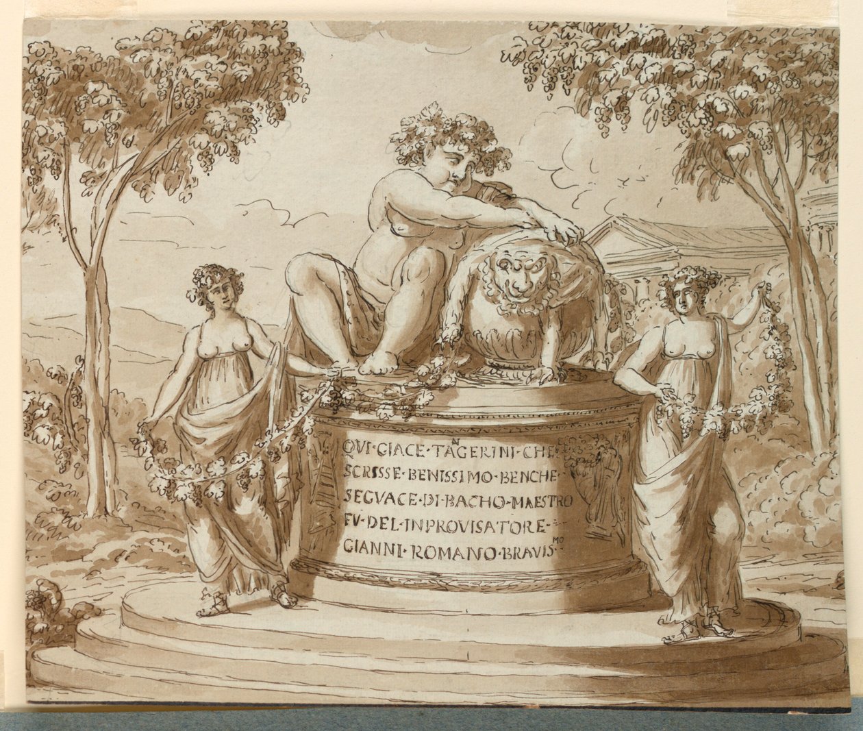 Monumento sepulcral para el poeta Tagerini de Giuseppe Barberi