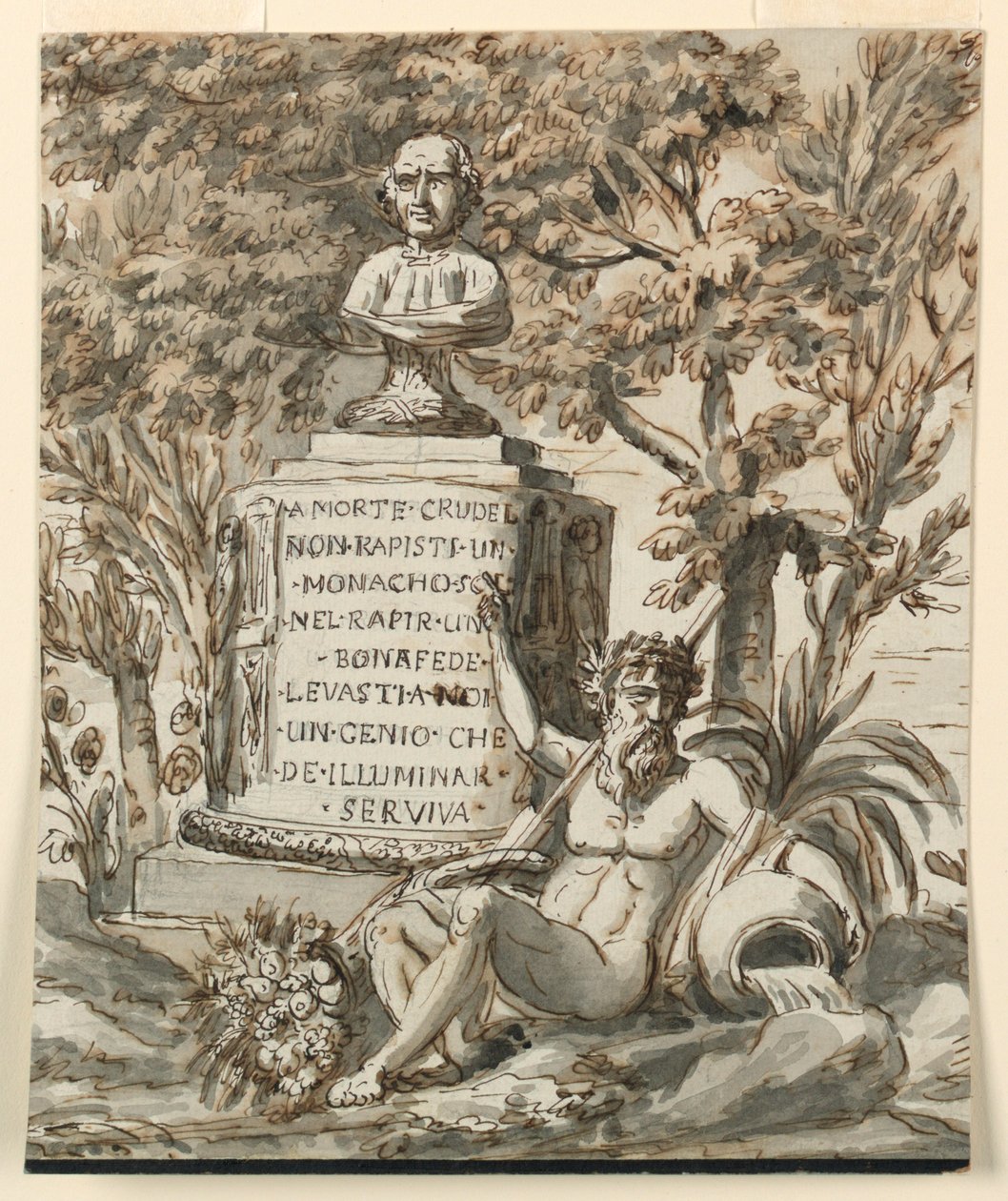 Monumento sepulcral para el monje Bonafede de Giuseppe Barberi