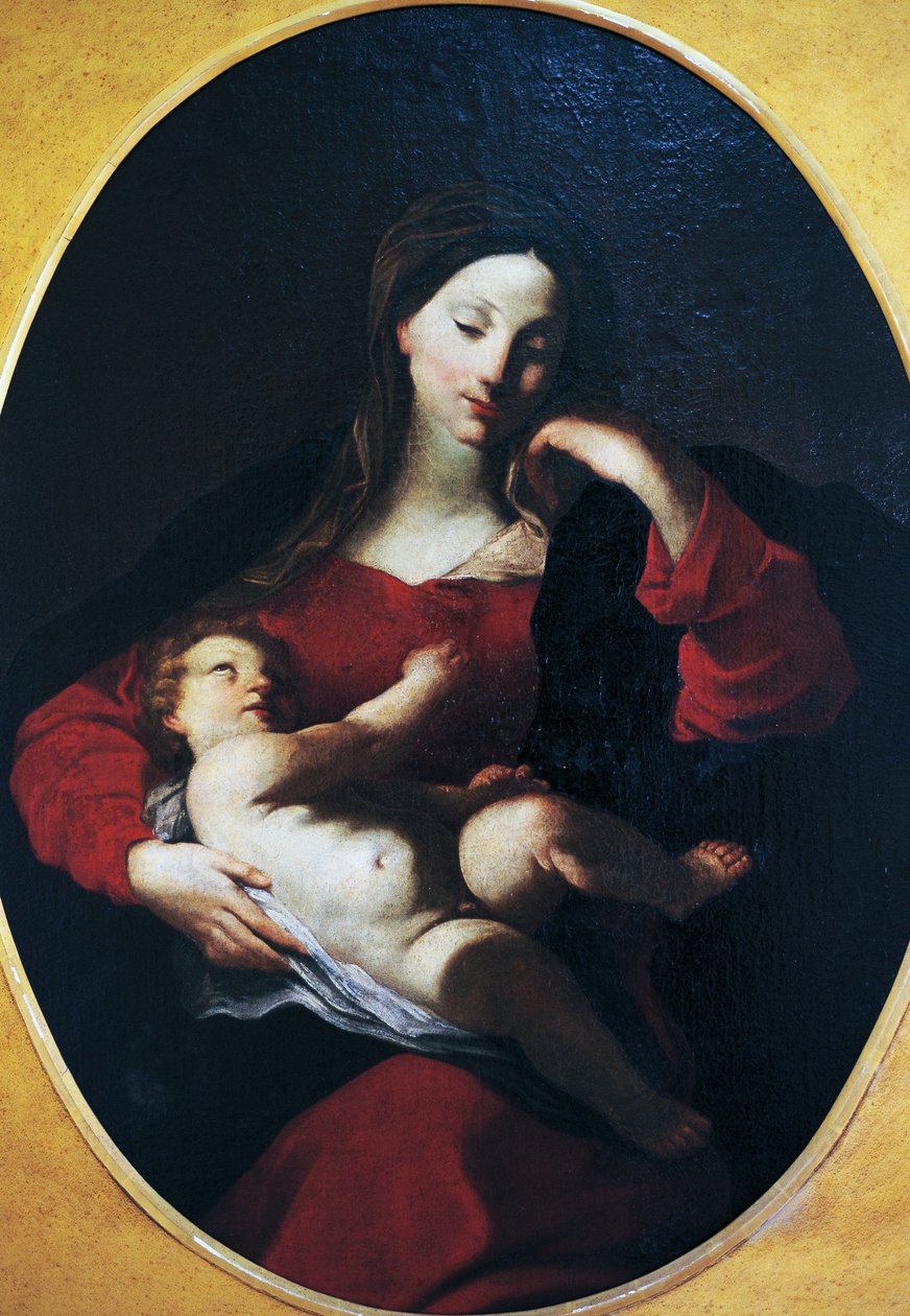 Madonna con niño, por Giuseppe Bazzani (1690-1769) de Giuseppe Bazzani