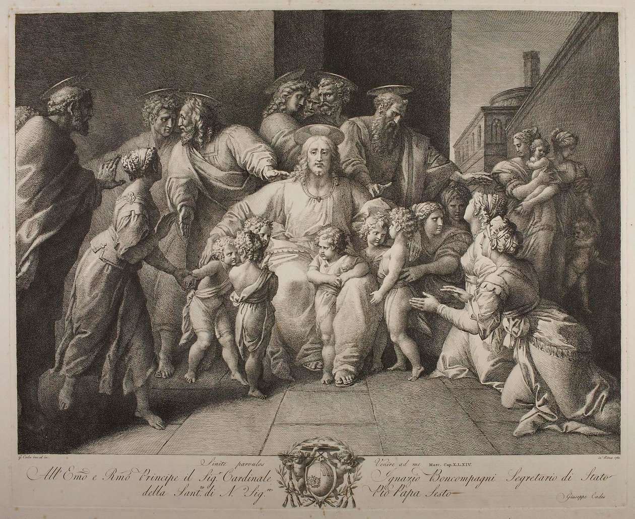 Cristo bendiciendo a los niños de Giuseppe Cades