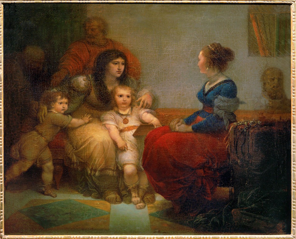 Cornelie, mere des Gracques - Cornelia, madre de los Gracos con sus hijos Tiberio y Cayo, y su hija Sempronia ... de Giuseppe Cades