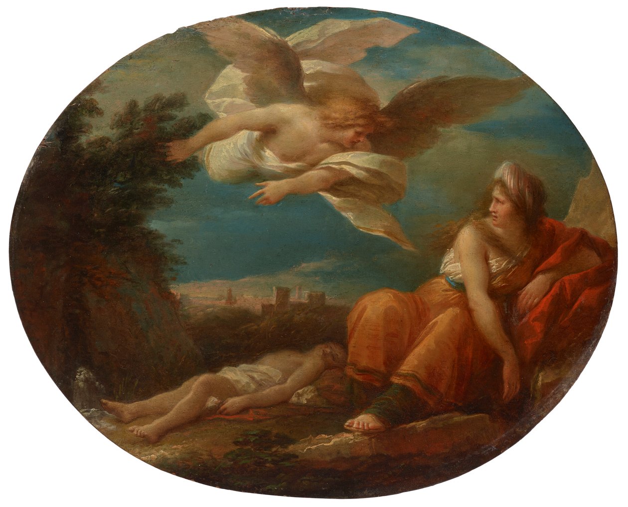 Agar y el ángel en el desierto de Beerseba de Giuseppe Cades