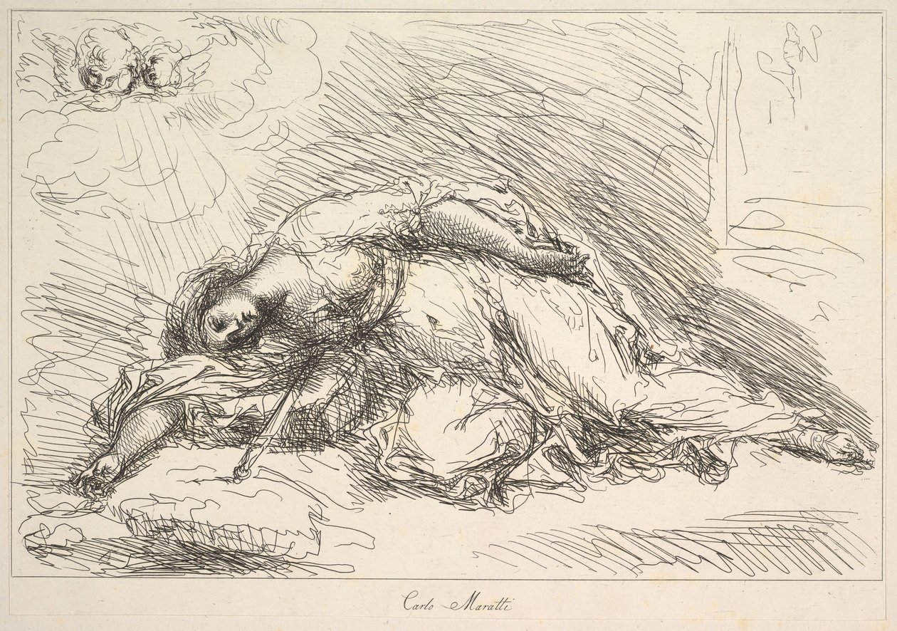 Mujer asesinada con espada, 1740-1802 de Giuseppe Canale