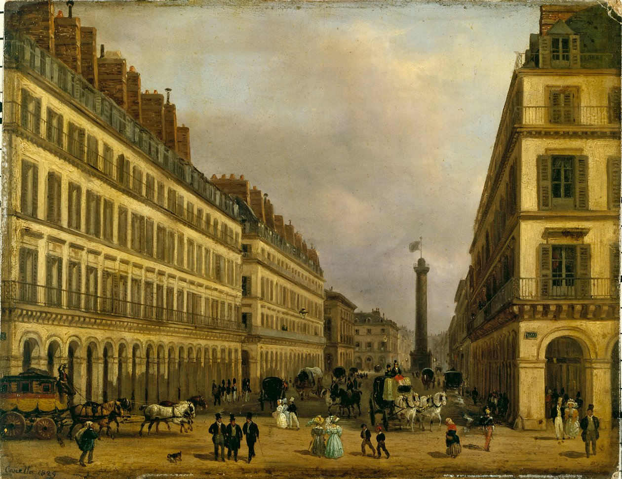 Francés: La rue de Castiglione de Giuseppe Canella