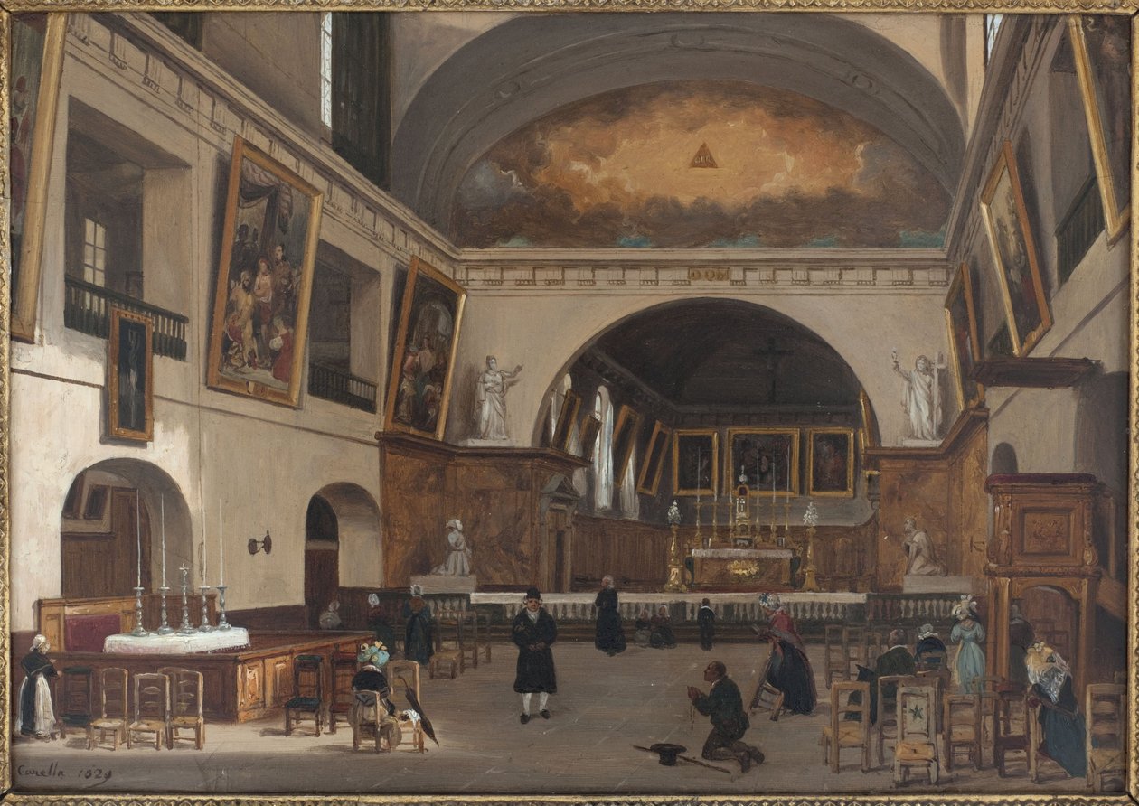 Interior de la iglesia de Saint-Jean-Saint-François de Giuseppe Canella