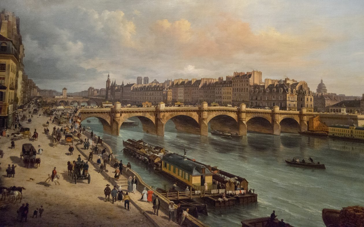 Le Pont-Neuf y la Cité París 1832 de Giuseppe Canella the Elder