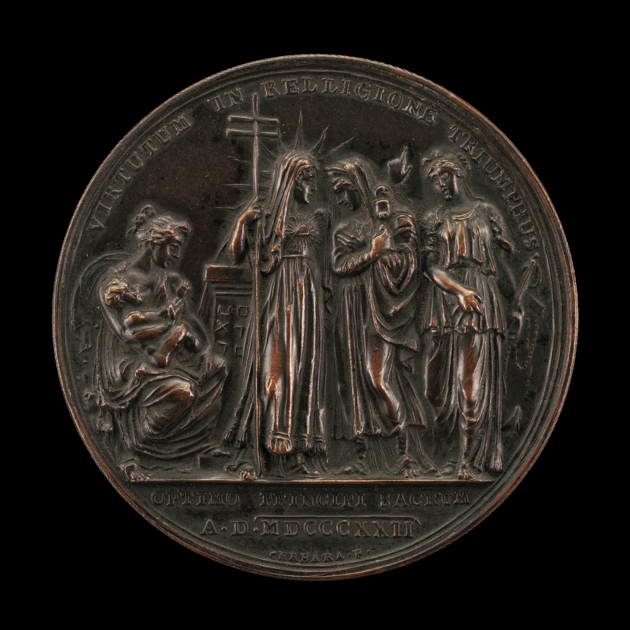 Alegoría del Triunfo de la Religión [reverso] de Giuseppe Cerbara