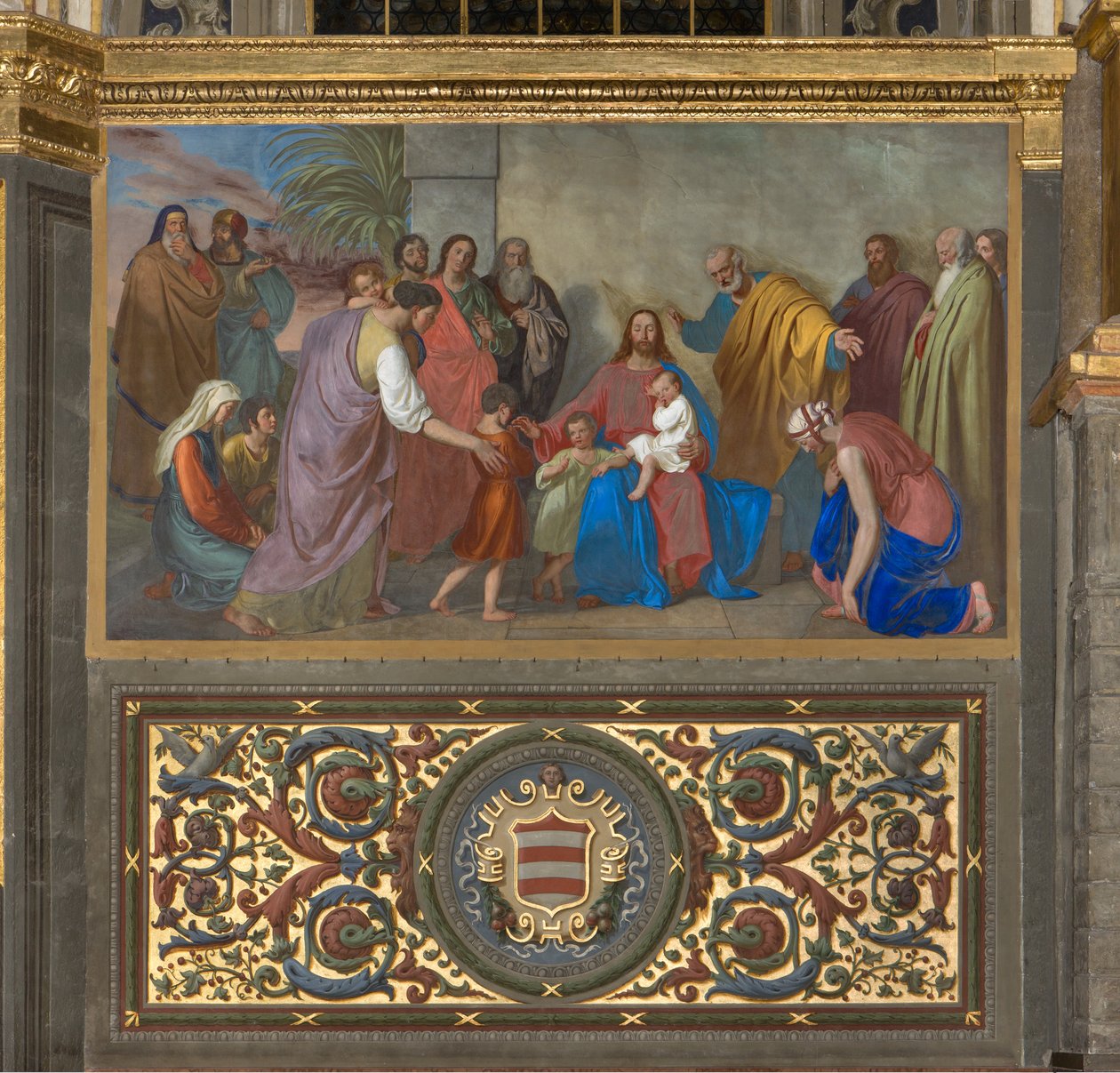 Presbiterio, Giueppe Diotti, Sinite parvulos 1833 de Giuseppe Diotti
