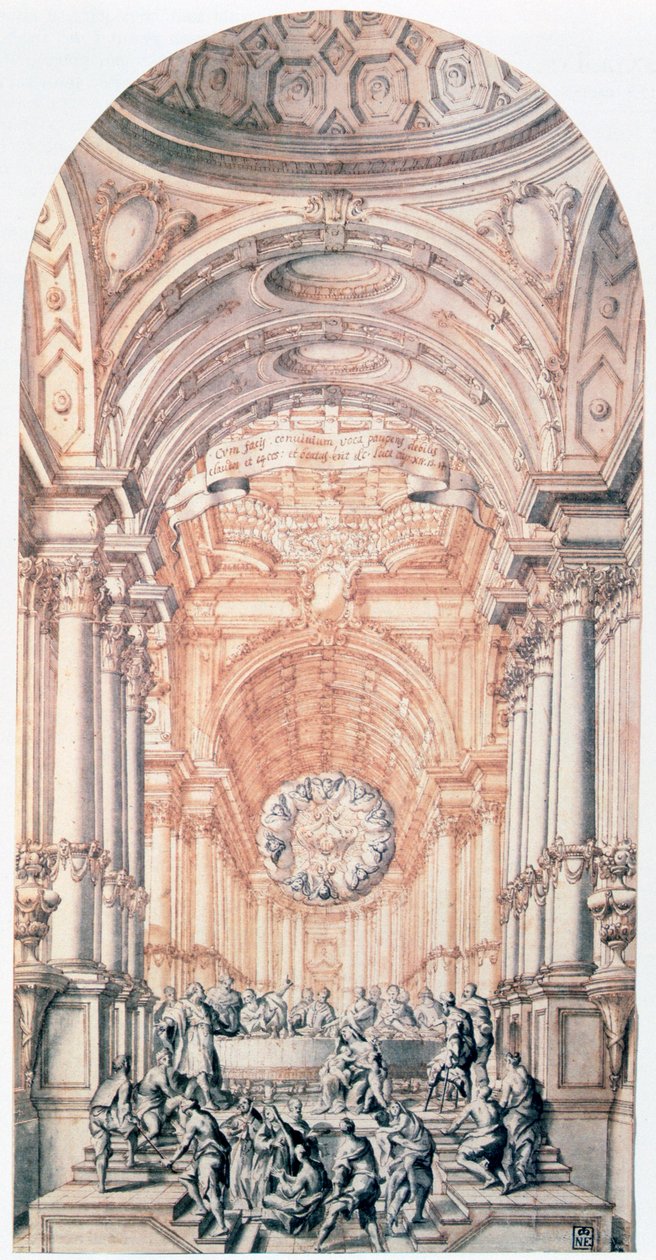 Diseño de proyecto para la Ciudad del Evangelio, c1716-1756 de Giuseppe Galli Bibiena