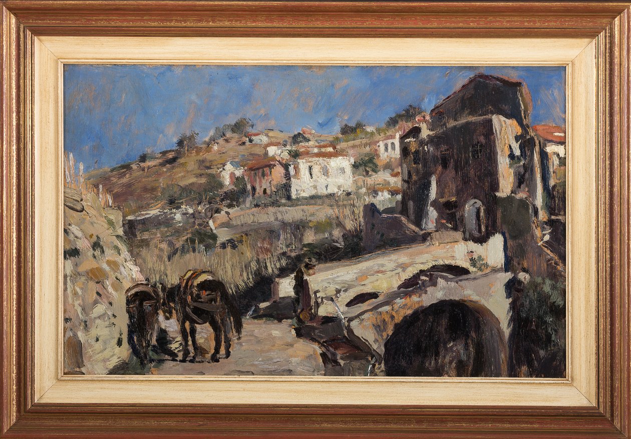 Paisaje (óleo sobre tabla) de Giuseppe Graziosi