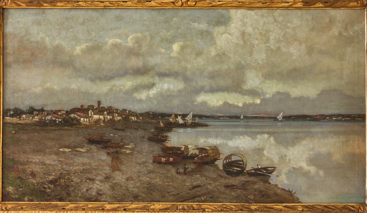 Sesto Calende (óleo sobre lienzo) de Giuseppe Graziosi