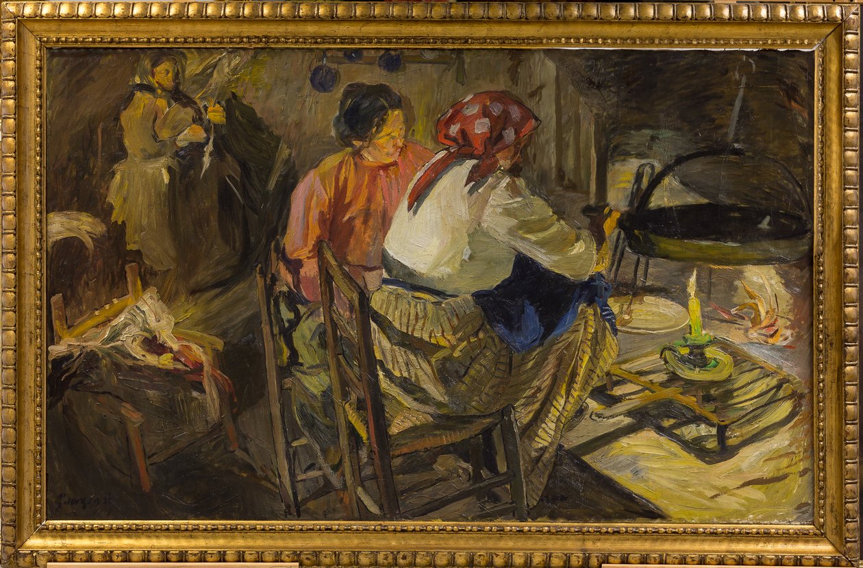 Cena (óleo sobre lienzo) de Giuseppe Graziosi
