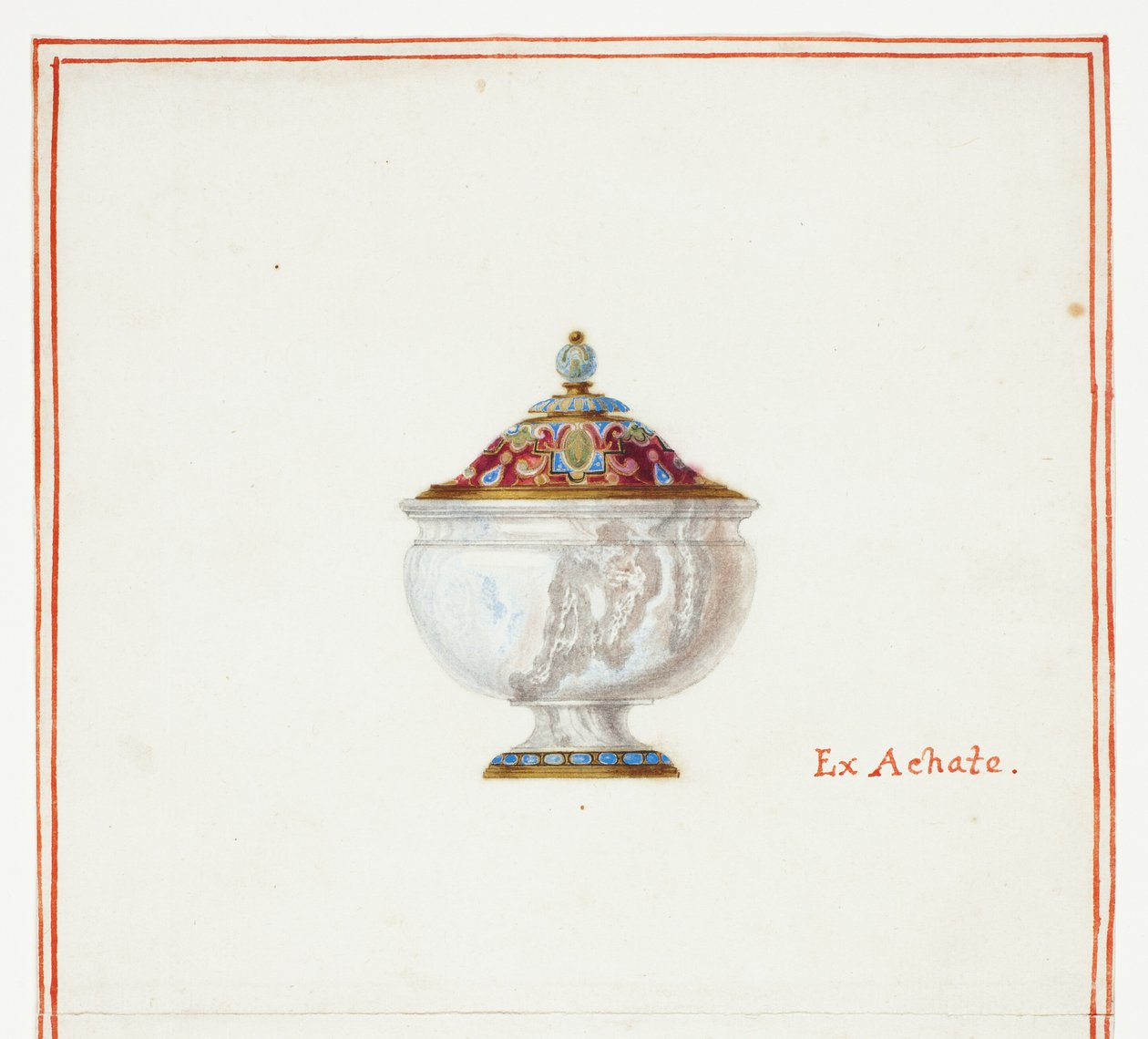 Cuenco con tapa de ágata de Giuseppe Grisoni